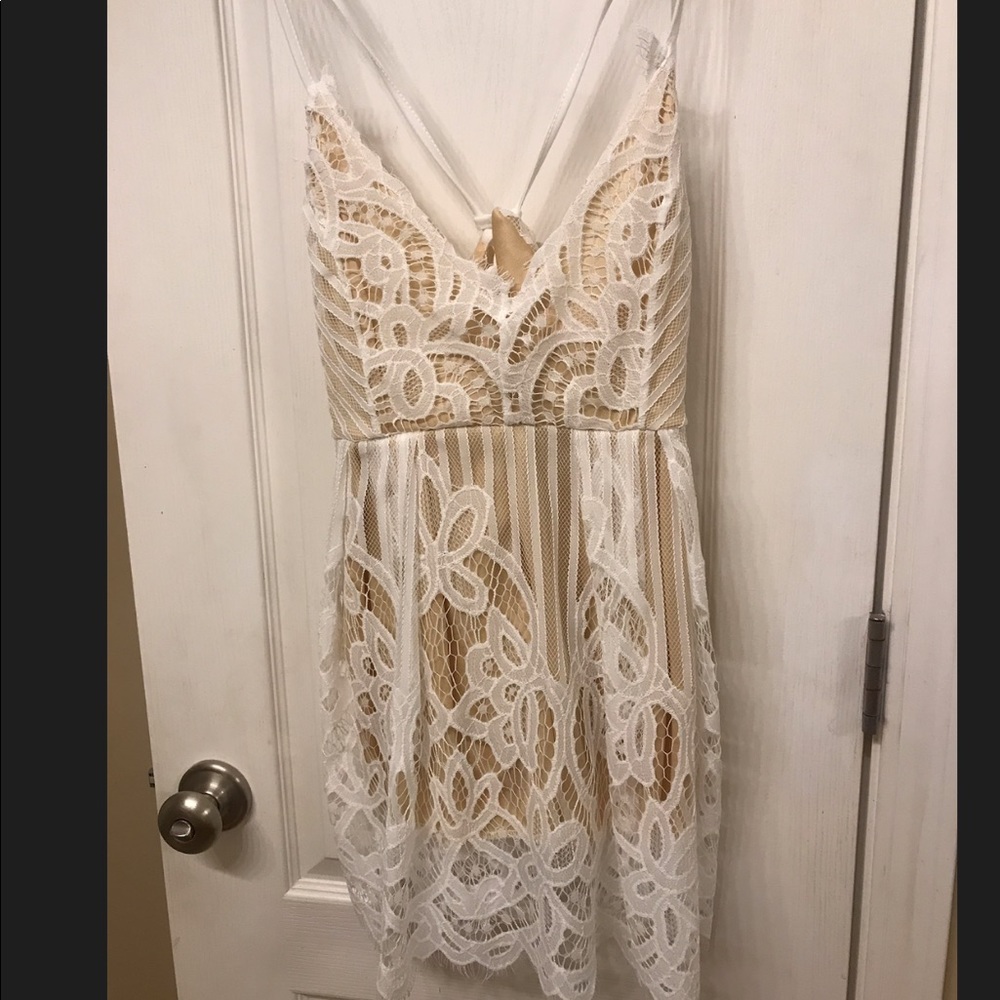 White lace romper